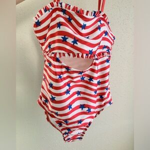 Cat & Jack Red and Blue Star Stripe One Piece New Kids 8